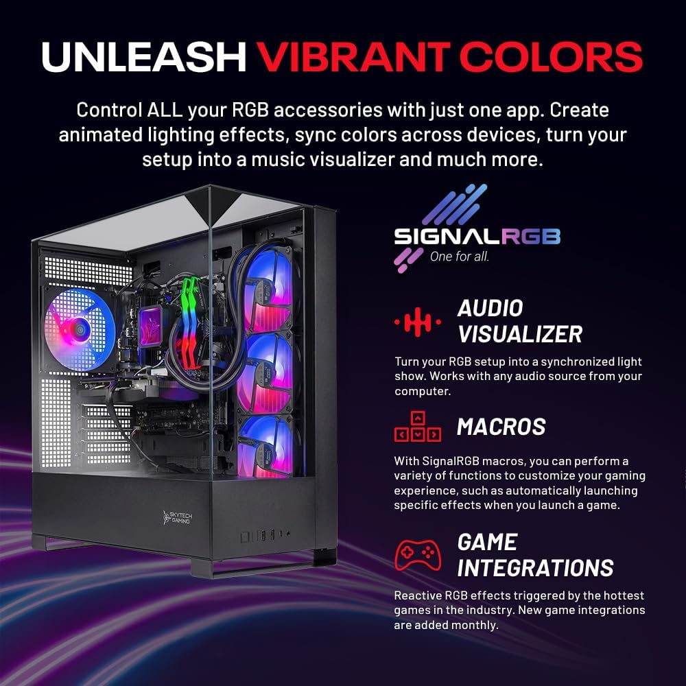 Skytech Gaming Shadow 5 Gaming PC, AMD Ryzen 7 7700 3.8GHz, NVIDIA RTX 5070 12GB VRAM, 1TB NVMe SSD, 32GB DDR5 RAM 6000, 750W Gold PSU, 360 ARGB AIO, WI-FI 5, Windows 11, Desktop