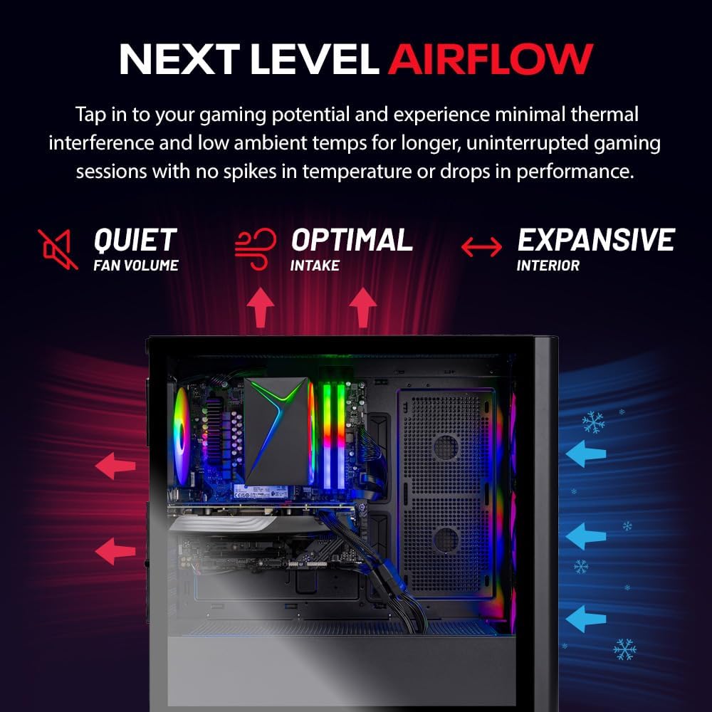 Skytech Gaming Chronos 3 Gaming PC, AMD Ryzen 7 5700 3.7GHz, NVIDIA RTX 5060, 1TB NVMe SSD, 16GB DDR4 RAM 3200, 650W Gold PSU, Wi-Fi, Win 11, Desktop