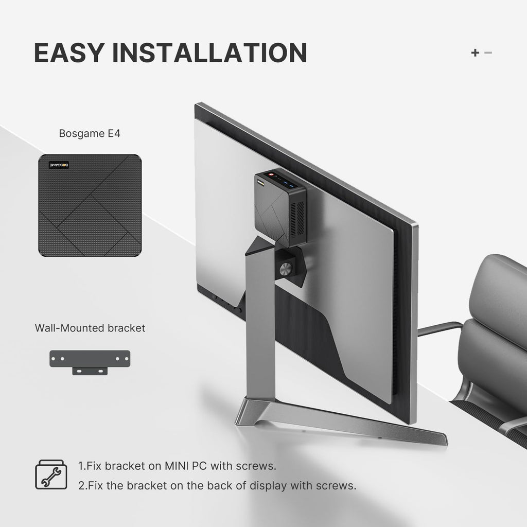 BOSGAME E4 Mini PC, Mini Computers with AMD Ryzen 5 3550H, 16GB DDR4 512GB PCIe SSD, Dual RJ45, 4K Triple Display, USB-C, USB 3.2, Wi-Fi 5/BT 5.0, Micro Desktop Computers for Office, Home & Streaming