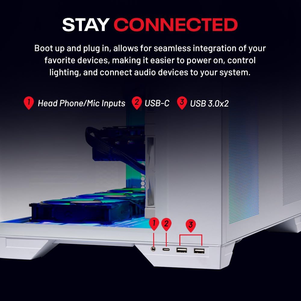 Skytech Gaming O11 Vision Gaming PC, AMD Ryzen 7 9850X3D 4.7GHz, NVIDIA RTX 5070 Ti 16GB VRAM, 2TB Gen4 NVMe SSD, 32GB DDR5 RAM 5600, 850W Gold ATX 3 PSU, 360 ARGB AIO, WI-FI 5, Windows 11, Desktop