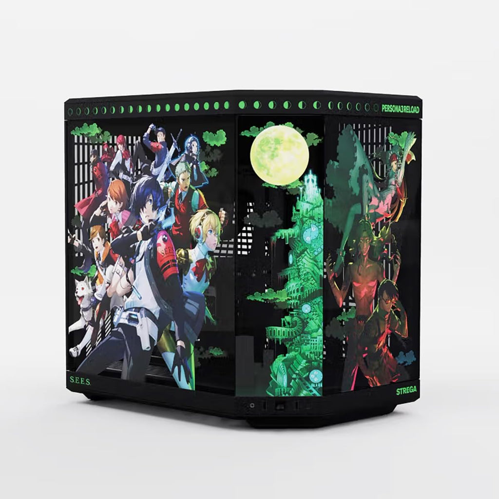 Hyte Y70 Persona 3 Reload Official Licensed - Mid-Tower ATX Gaming PC Desktop Case - Panoramic Tempered Glass - Dual Chamber - High Airflow Chassis - PCIE 4.0 Riser Cable Included - Black