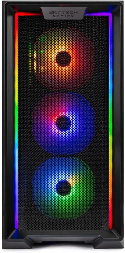 Skytech Nebula Gaming PC Desktop, Ryzen 5 3600 3.6 GHz (4.2GHz Turbo), NVIDIA RTX 3050 6GB, 1TB HDD, 16GB DDR4 RAM 3200, 600W Gold PSU, Wi-Fi, Win 11