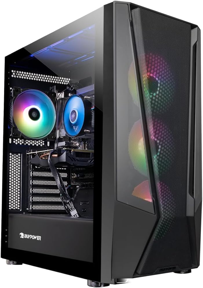 iBUYPOWER TraceMesh Gaming PC Computer Desktop TMI7N46T01 (Intel Core i7 14700F, NVIDIA GeForce RTX 4060 Ti 8GB, 32GB DDR5 5600 RGB (16x2), 1 TB NVMe SSD, WiFi Read, Windows 11 Home)