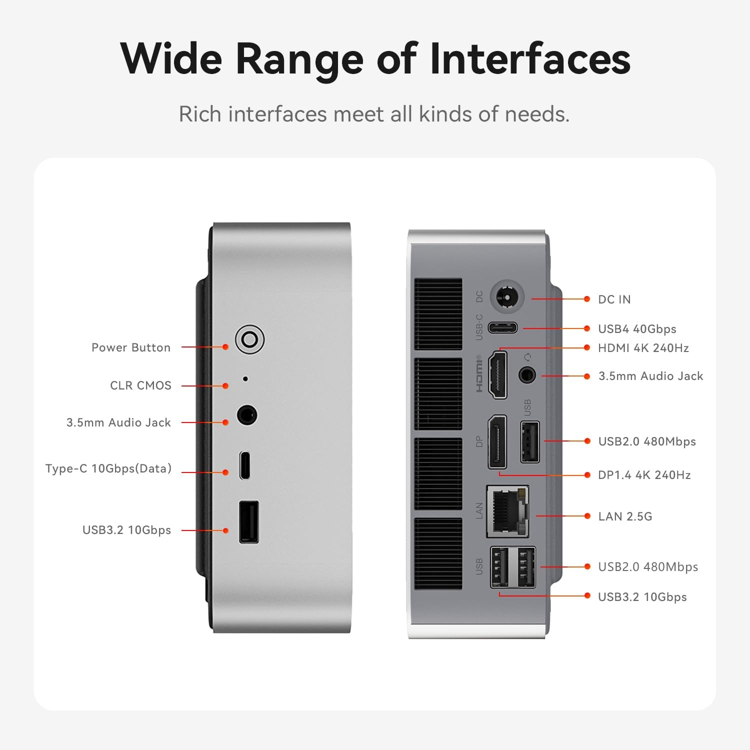 Beelink SER9 AI Mini PC, AMD Ryzen 7 H 255(8C/16T,4.9GHz), 32G LPDDR5X 1TB PCIe4.0 x4 SSD, Mini Computer AMD Radeon 780M Triple Display/USB4/WiFi6/BT5.2/2.5G/Home/Office/W11