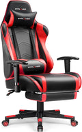 Gaming Chair with Footrest, High Back Computer Chair Ergonomic Game Desk Chair Racing Executive Adjustable Swivel Rocker with Headrest and Lumbar Support