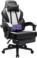 LEMBERI Gaming Chairs with Footrest,Ergonomic Video Game Chairs for Adults,Big and Tall Gaming Chair 400lb Weight Capacity, Racing Style Gaming Computer Gamer Chair with Headrest and Lumbar Support