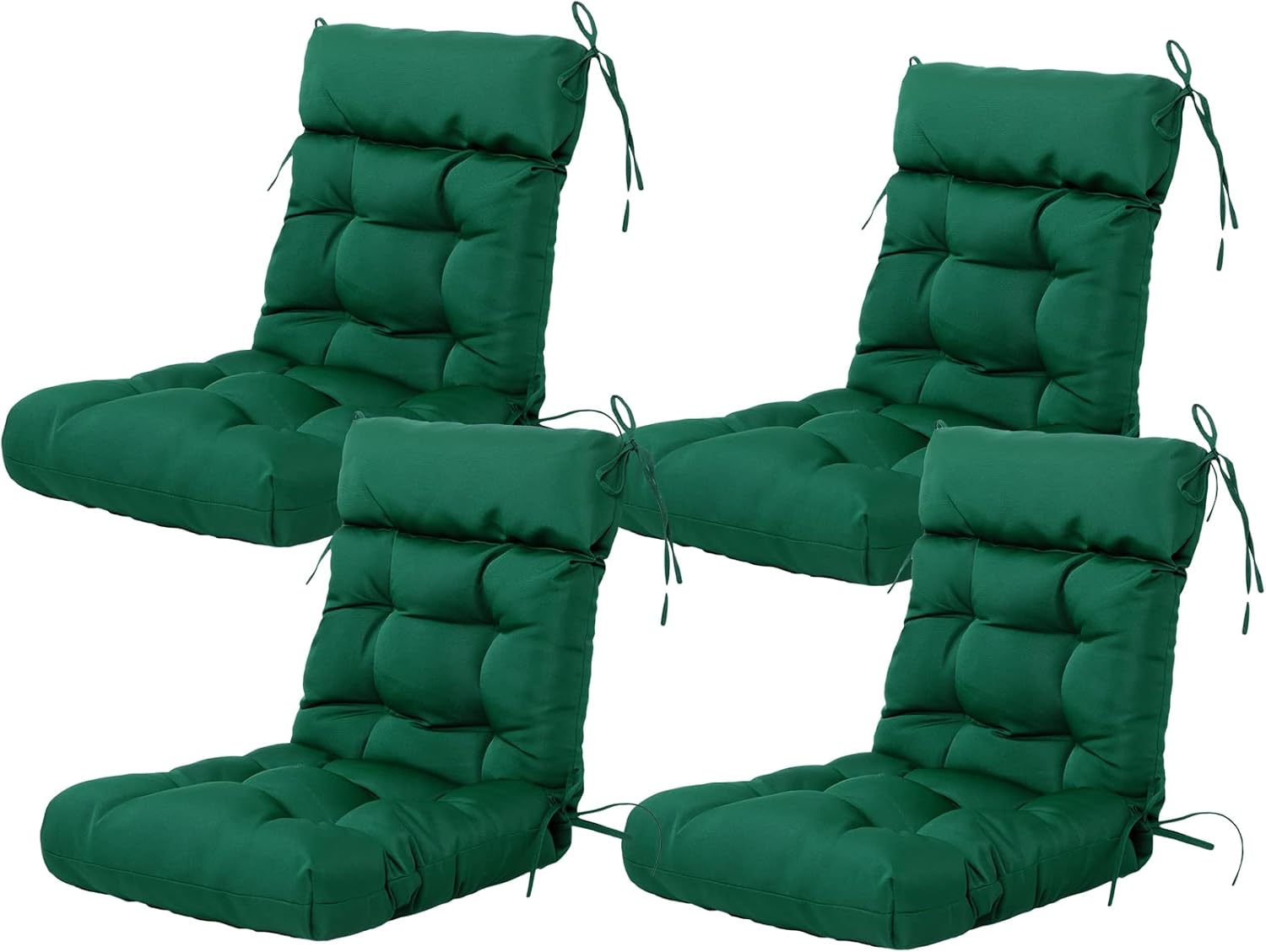 ARTPLAN Patio Chair Cushion,Tufted Adirondack Outdoor Chair Cushion,Wicker High Back Outdoor Seat Cushion,Set of 4, 44'X21'X4' (4 Pack)
