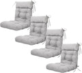 ARTPLAN Patio Chair Cushion,Tufted Adirondack Outdoor Chair Cushion,Wicker High Back Outdoor Seat Cushion,Set of 4,21'X21'X4' (4 Pack)