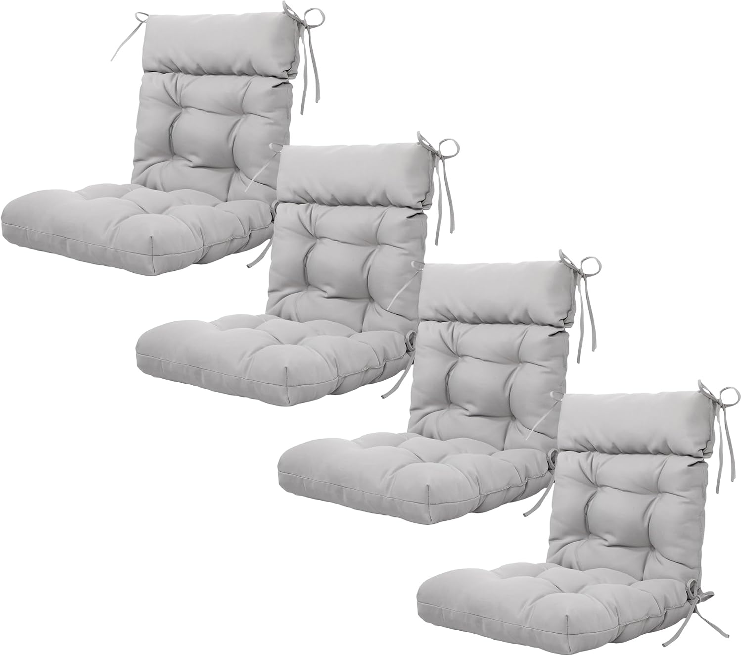 ARTPLAN Patio Chair Cushion,Tufted Adirondack Outdoor Chair Cushion,Wicker High Back Outdoor Seat Cushion,Set of 4,21'X21'X4' (4 Pack)