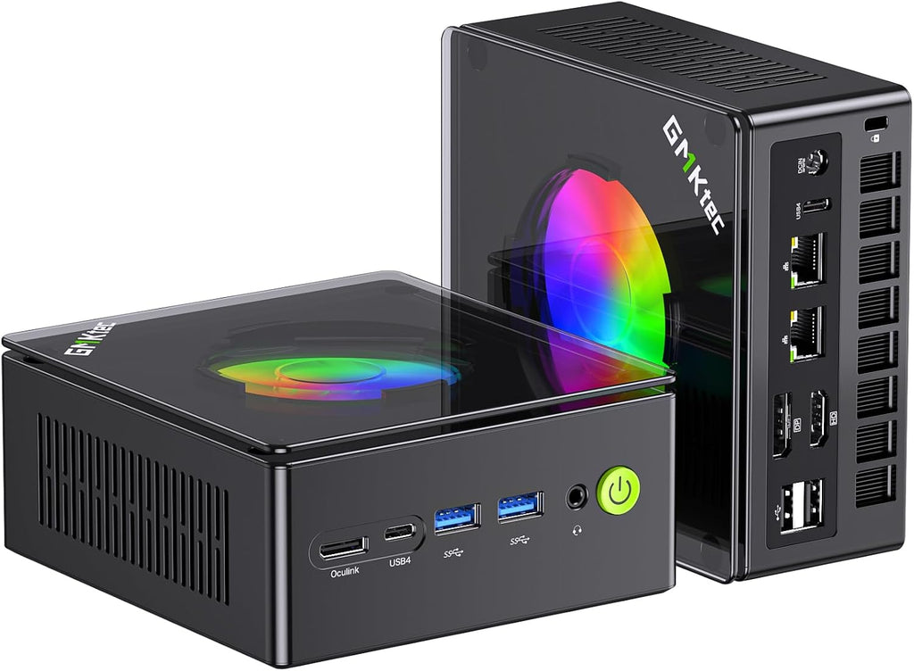 GMKtec K11 Gaming Mini PC, AMD Ryzen 9 8945HS(8C/16T, Up to 5.2GHz), 32GB DDR5 RAM 1TB Mini Desktop Computer, HDMI/Oculink/DisplayPort/USB4*2 HDMI 2.0