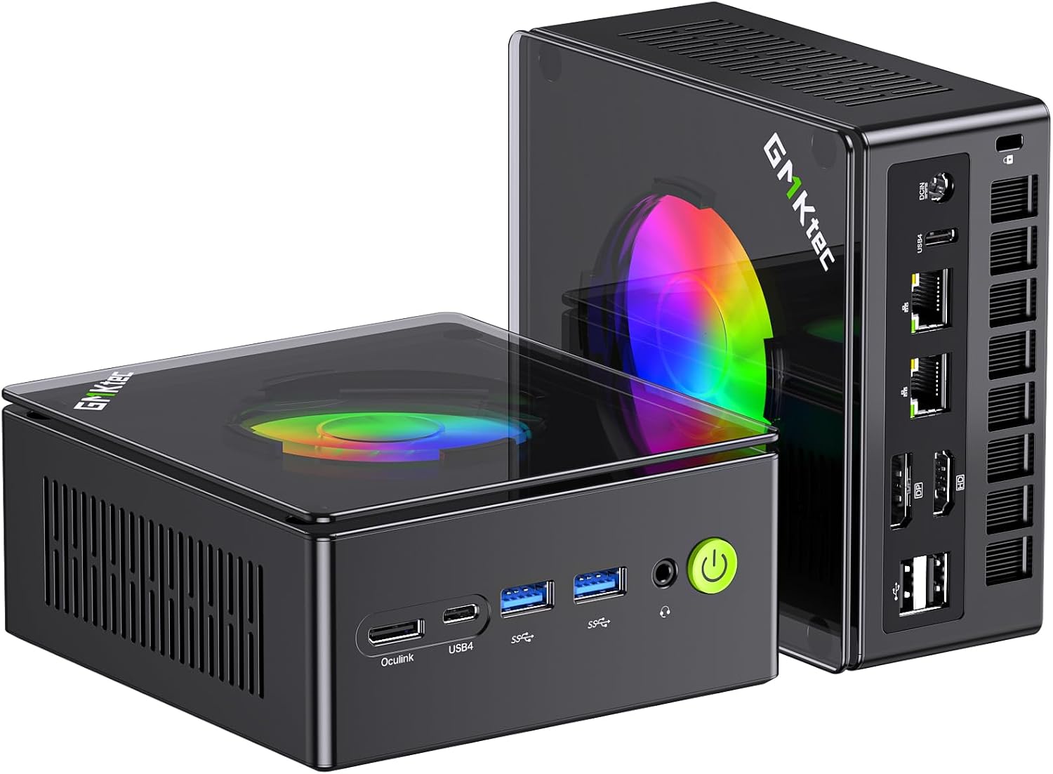 GMKtec K11 Gaming Mini PC, AMD Ryzen 9 8945HS(8C/16T, Up to 5.2GHz), 32GB DDR5 RAM 1TB Mini Desktop Computer, HDMI/Oculink/DisplayPort/USB4*2 HDMI 2.0