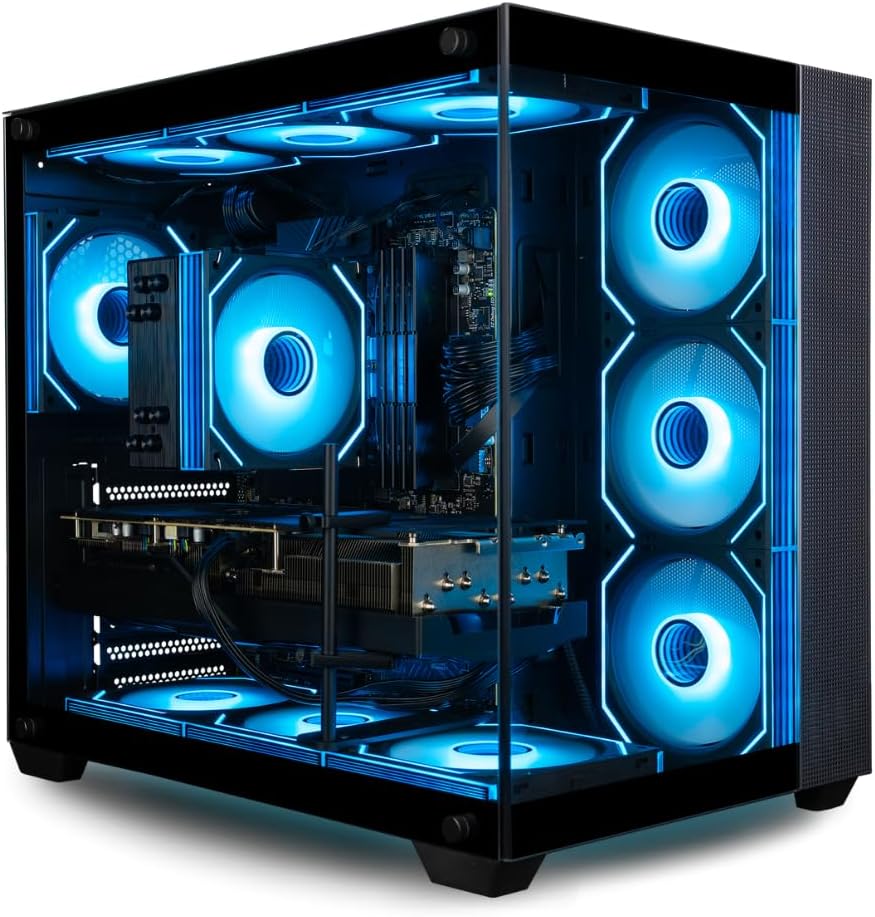 Panorama XL RTX 5090, AMD Ryzen 7 7800X3D, 32GB DDR5 RAM, 2TB NVMe Gen4 SSD, HDMI, RJ45, Windows 11 Pro, 3 Year Warranty, RGB Gamer Keyboard+Mouse, WiFi 7 + BT 5.4, HDMI, Prebuilt Gaming Desktop PC