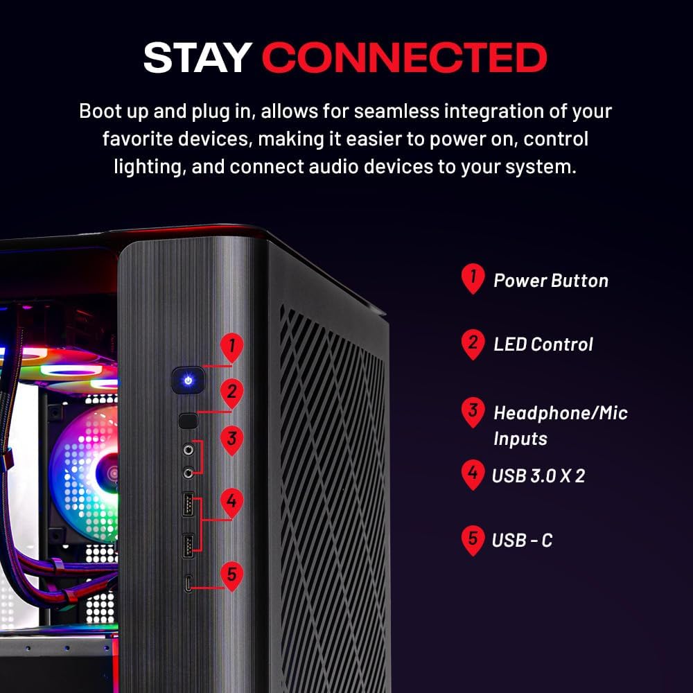 Skytech Gaming King 95 Gaming PC, AMD Ryzen 7 9800X3D 4.7GHz, NVIDIA RTX 5080 16GB VRAM, 4TB Gen4 NVMe SSD, 64GB DDR5 RAM 6000, 850W Gold ATX 3 PSU, 360 ARGB AIO, WI-FI 5, Windows 11, Desktop