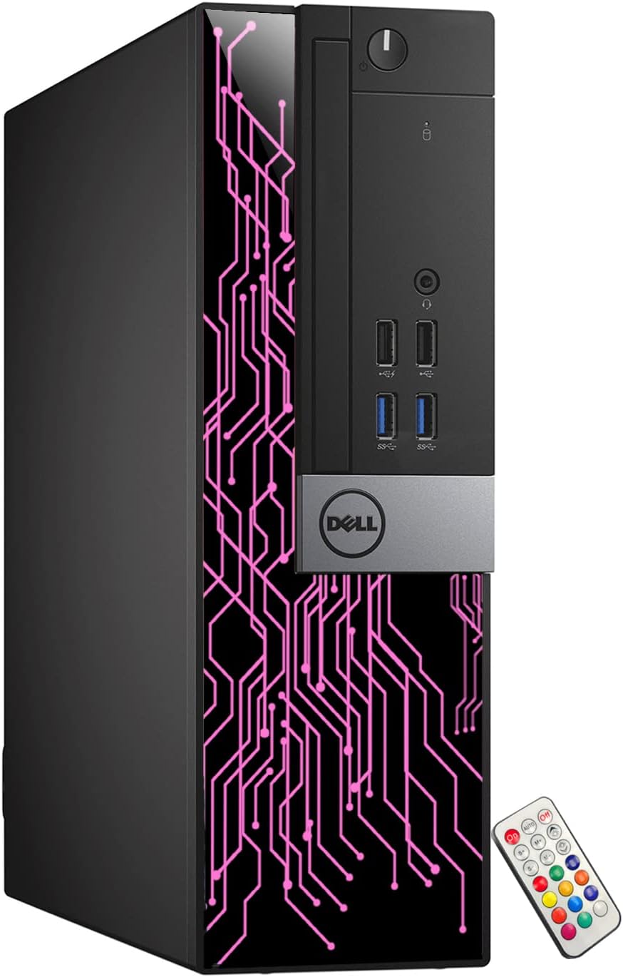 Dell OptiPlex Desktop Customized RGB Lights Computer Intel Core i5 6500 3.2 GHz 8GB RAM 256GB SSD Windows 11 Pro WiFi, Gaming PC Keyboard & Mouse HDMI (Renewed)