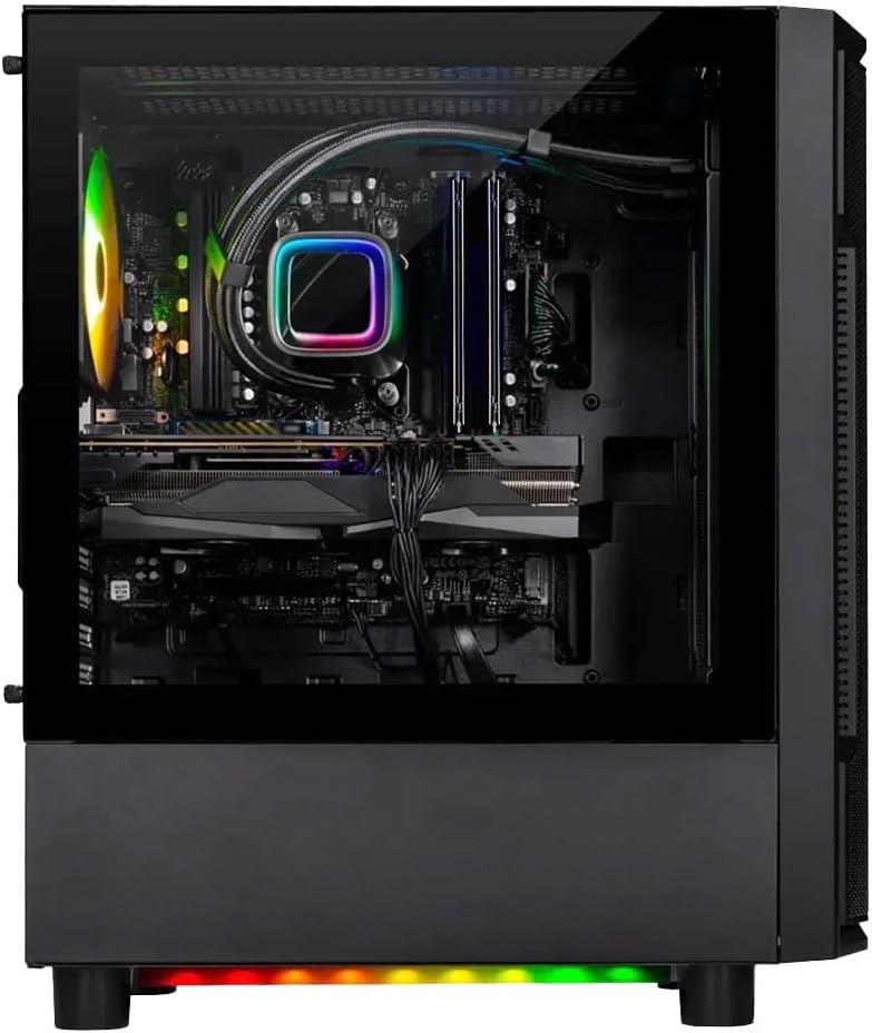 Skytech Gaming Shadow Gaming PC, AMD Ryzen 7 7800X3D 4.2GHz, NVIDIA RTX 5060 Ti 16GB VRAM, 1TB Gen4 NVMe SSD, 16GB DDR5 RAM 6000, 650W Gold PSU, 360 ARGB AIO, WI-FI 5, Windows 11, Desktop