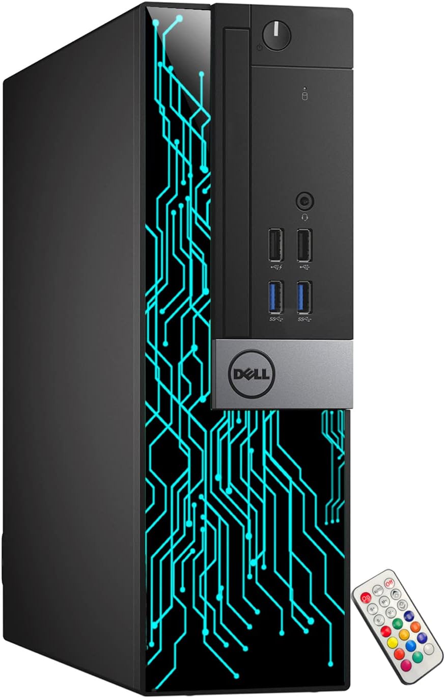 Dell OptiPlex 5060 SFF RGB Computer PC, Intel Core i5-8500, RX 550 4GB GDDR5, 32GB RAM, 512GB NVMe, 1TB HDD, 22 Inch HDMI Monitor, Gaming Speakers, WiFi, Bluetooth, Windows 11 Pro (Renewed)