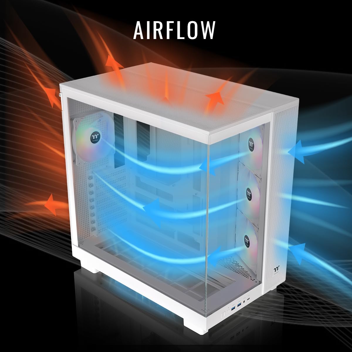 Thermaltake LCGS View 9890S-380XL Gaming Desktop (AMD Ryzen™ 7 9800X3D, 32GB 6000MT/s DDR5 RGB Memory, NVIDIA® GeForce RTX™ 5090, 2TB NVMe M.2, WiFi, Windows 11) VXLS-X870-590-LCS