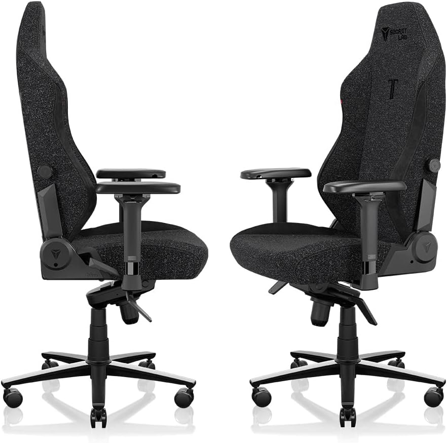 Secretlab Titan Evo Black3 Gaming Chair - Reclining - Ergonomic & Comfortable Computer Chair with 4D Armrests - Magnetic Head Pillow & 4-Way Lumbar Support - Small - Black - Fabric
