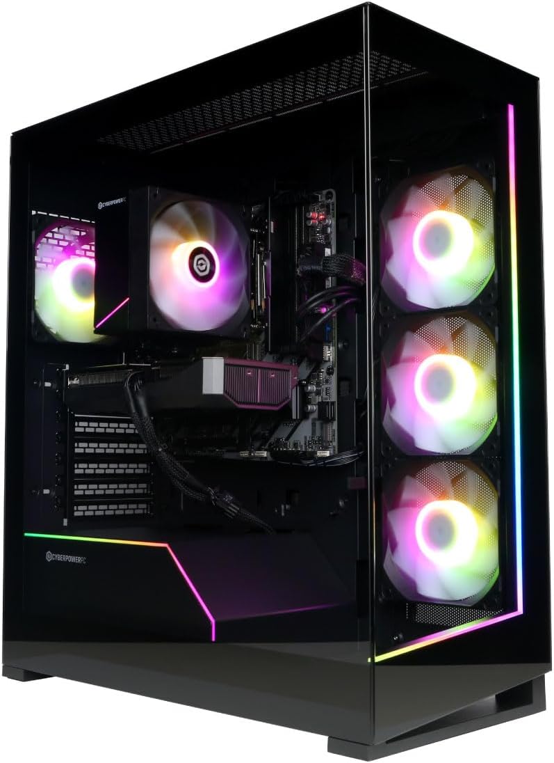 CyberPowerPC Gamer Master Gaming PC, AMD Ryzen 7 8700F 4.1GHz, GeForce RTX 5060 Ti 8GB, 16GB DDR5, 1TB PCIe 4.0 SSD, WiFi Ready & Windows 11 Home (GMA2900A3)