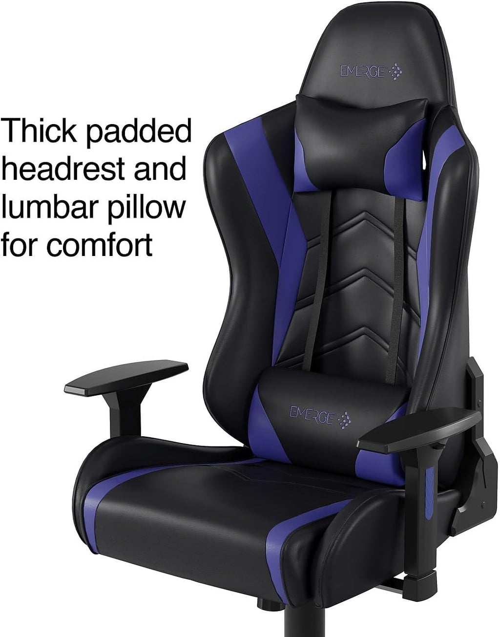 Staples Emerge Vartan Gaming Chair, Ergonomic, Adjustable Height, Swivel, Black, 2-Pack