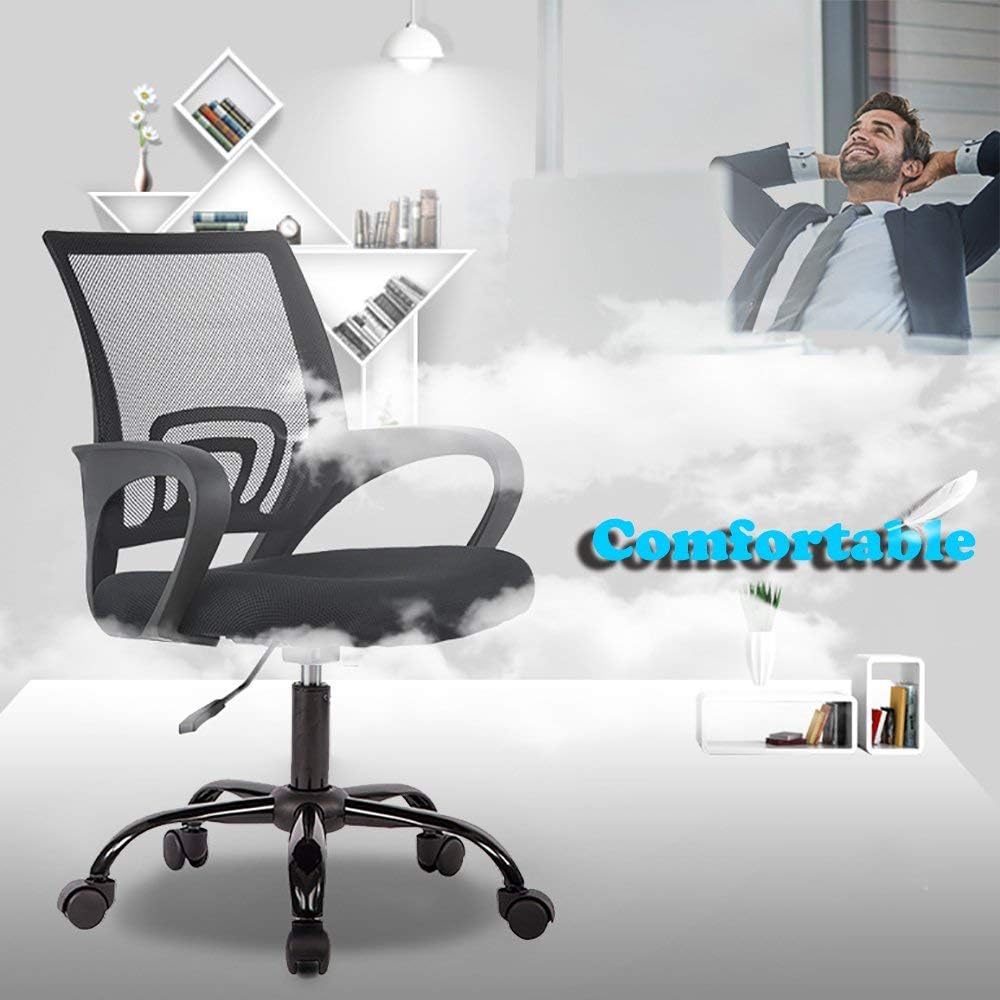 BestOffice Office Chair Desk Chair Mesh Computer Chair Back Support Modern Executive Adjustable Arms Rolling Swivel Chair for Women, Men(3 Pack)