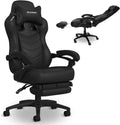 RESPAWN 110 Pro Ergonomic Gaming Chair with Footrest for Adults - Comfortable Office Gaming Recliner with Lumbar Support and Headrest, Racing Style Video Game Chairs for Computer Gamer - Black