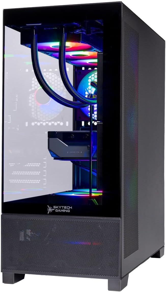 Skytech Gaming Azure 3 Plus Gaming PC, Intel i7 14700F 2.1GHz, NVIDIA RTX 5070 12GB, 2TB Gen4 NVMe SSD, 16GB DDR5 RAM 6000, 850W Gold ATX 3 PSU, 360 ARGB AIO, Wi-Fi, Win 11, Desktop