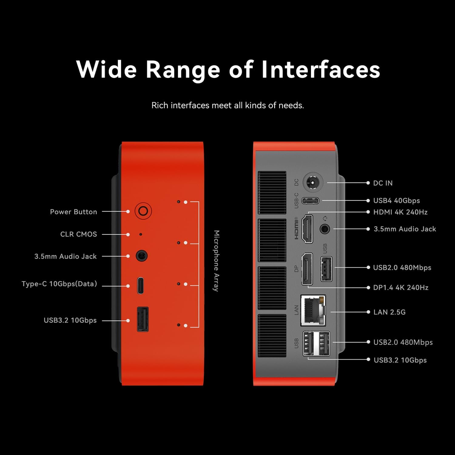 Beelink SER9 Pro AI Mini PC, AMD Ryzen AI 9 HX 370(80TOPS,12C/24T,5.1GHz), 32G LPDDR5X 2TB PCIe4.0 x4 SSD, AI PC AMD Radeon 890M NPU 50 AI Tops, Built-in MIC/Speakers/USB4/WiFi6/BT5.2/2.5G