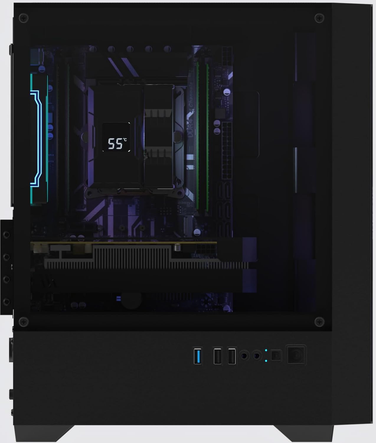 Gaming PC, i7 CPU, GTX 1660 Super 6GB DDR6 Graphics Card, 512 GB M.2, 16 GB RAM Pre-Built Computer, ARGB Fans x 4, Win 11 Home，WiFi 6 + BT 5.3, 550W PSU (GTX 1660S+512GB+16GB)