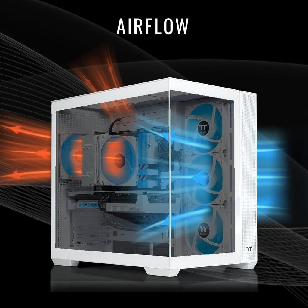 Thermaltake LCGS View i1258S-380 Gaming Desktop (Intel® Core™ i5-12600KF, ToughRam 16GB DDR4 3600Mhz RGB Memory, Intel® Arc™ B580, 1TB NVMe M.2, WiFi, Windows 11) V38S-B760-B58-LCS