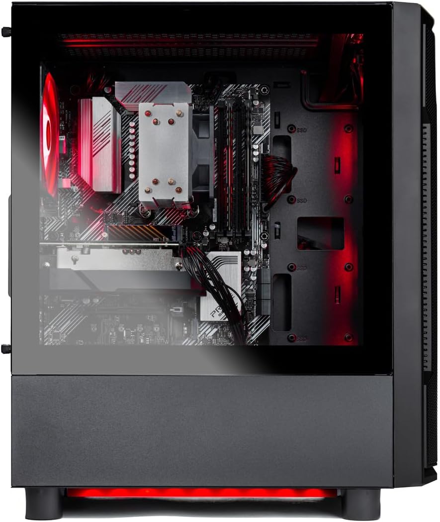 Skytech Gaming Shadow Gaming PC, AMD Ryzen 7 7700X 4.5GHz, NVIDIA RTX 5060, 1TB Gen4 NVMe SSD, 32GB DDR5 RAM 5600, 650W Gold PSU, Wi-Fi, Win 11, Desktop