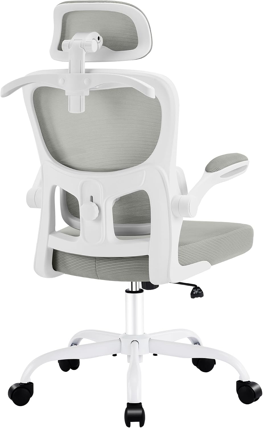 AreShark Office Chair Ergonomic Desk Chairs with Adjustable Lumbar Support& Headrest Hanger, High Back Breathable Mesh Chair with Wheels, Rolling Swivel Comfy Task Computer Chair for Home Work Gaming