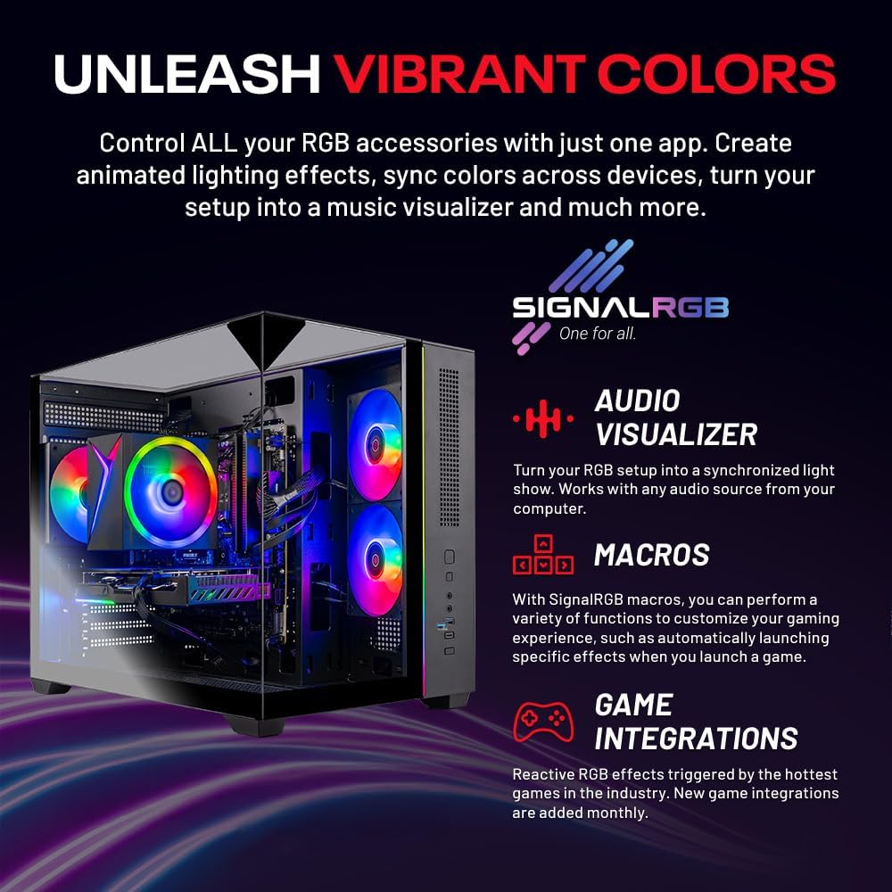Skytech Gaming Crystal Gaming PC, AMD Ryzen 5 5500 3.6GHz, NVIDIA RTX 5060, 1TB NVMe SSD, 16GB DDR4 RAM 3200, 650W Gold PSU, Wi-Fi, Win 11, Gaming Desktop