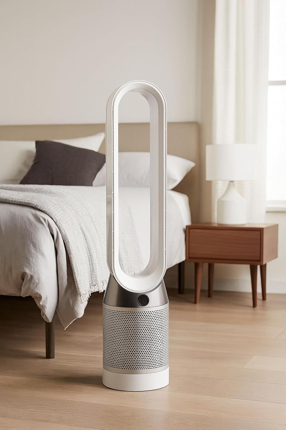 NewDyson Purifier Cool TP07 Smart Air Purifier and Fan + 2 HEPA H13 Filters- White/Silver, Large