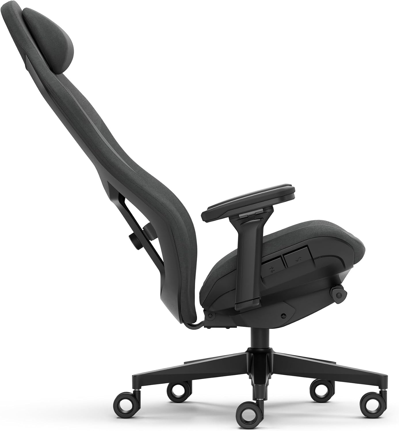 Fractal Design Refine Fabric Dark Gaming Chair - Ergonomic Office Desk Chair Functionality with 4D Adjustable Armrests, High-Back Support, Lumbar Cushion, and Premium Fabric