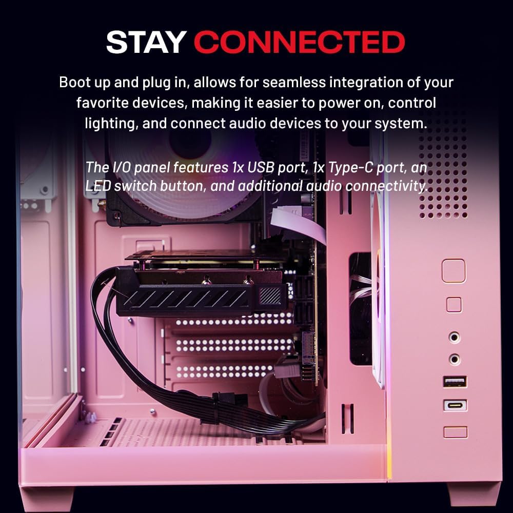 Skytech Gaming Aurora Gaming PC, AMD Ryzen 7 8700F 4.1GHz, NVIDIA RTX 5060 Ti 8GB VRAM, 1TB NVMe SSD, 16GB DDR5 RAM 6000, 650W Gold PSU, WI-FI 5, Windows 11, Desktop