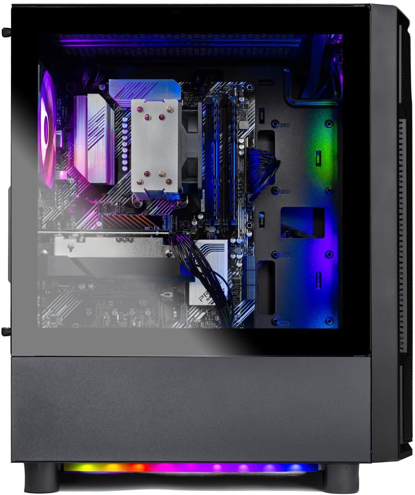 Skytech Gaming Shadow Desktop PC, Ryzen 5 5500 3.6 GHz (4.2GHz), Intel ARC B580 12GB, 1TB NVMe SSD, 16GB DDR4 RAM 3200, 650W Gold PSU, Wi-Fi, Win 11
