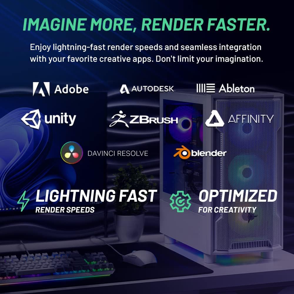 Skytech Archangel Gaming PC Desktop, Ryzen 5 5500 3.6 GHz (4.2GHz Turbo Boost), NVIDIA RTX 3050 (6GB) 6GB GDDR6, 1TB SSD, 16GB DDR4 RAM 3200, 650W Gold PSU, Wi-Fi, Win 11 Home