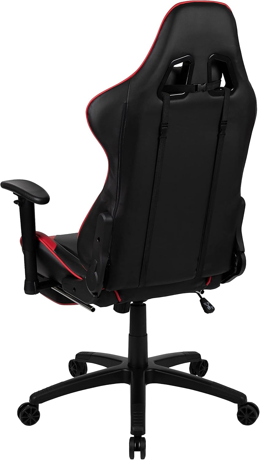 Flash Furniture X30 Gaming Chair Racing Office Ergonomic Computer Chair with Fully Reclining Back and Slide-Out Footrest in Red LeatherSoft