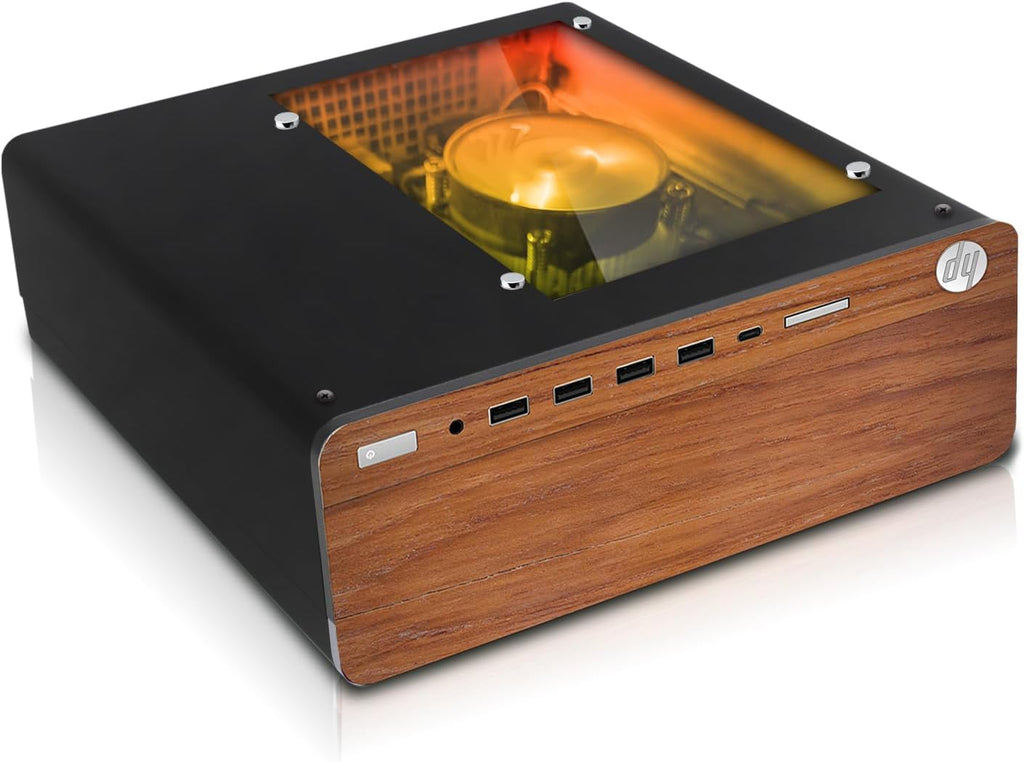 HP Full Dark Gaming PC Desktop Computer – AMD Pro A10-9700,GT 1030 Graphics,8GB RAM,256GB SSD,RGB Keyboard with AI Copilot,Mouse,WiFi,RGB Headphone,Windows 11(Renewed)