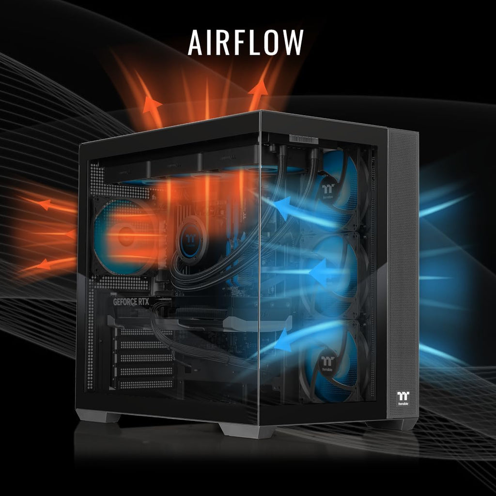 Thermaltake LCGS View u2880-380 Gaming Desktop (Intel® Core™ Ultra 9 285K, ToughRam 32GB DDR5 6400MT/s RGB Memory, NVIDIA® GeForce RTX™ 5080, 2TB NVMe M.2, WiFi, Windows 11) V38B-Z890-580-LCS