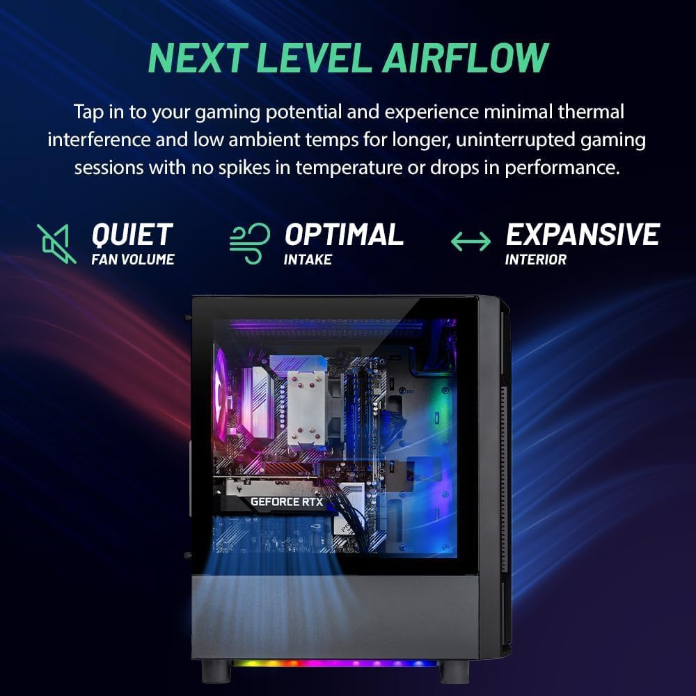 Skytech Gaming Shadow Gaming PC, AMD Ryzen 7 7700X 4.5GHz, NVIDIA RTX 5060, 1TB Gen4 NVMe SSD, 32GB DDR5 RAM 5600, 650W Gold PSU, Wi-Fi, Win 11, Desktop