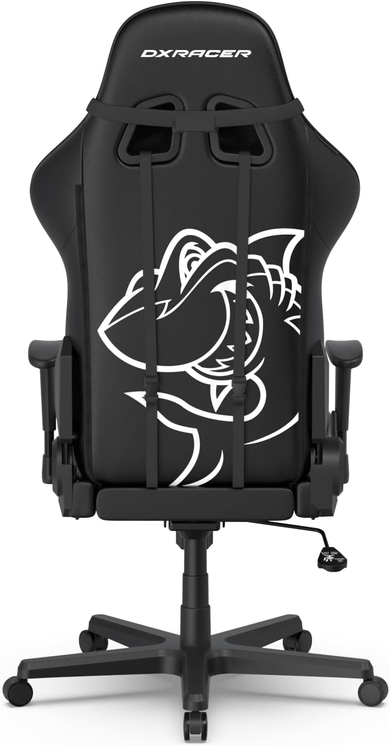 DXRacer Formula L Ergonomic Gaming Chair for Adults, Reclining Video Office Computer Chair with Lumbar Support and Headrest, Racing Style Height Adjustable (PVC Synthetic Leather, Zero)