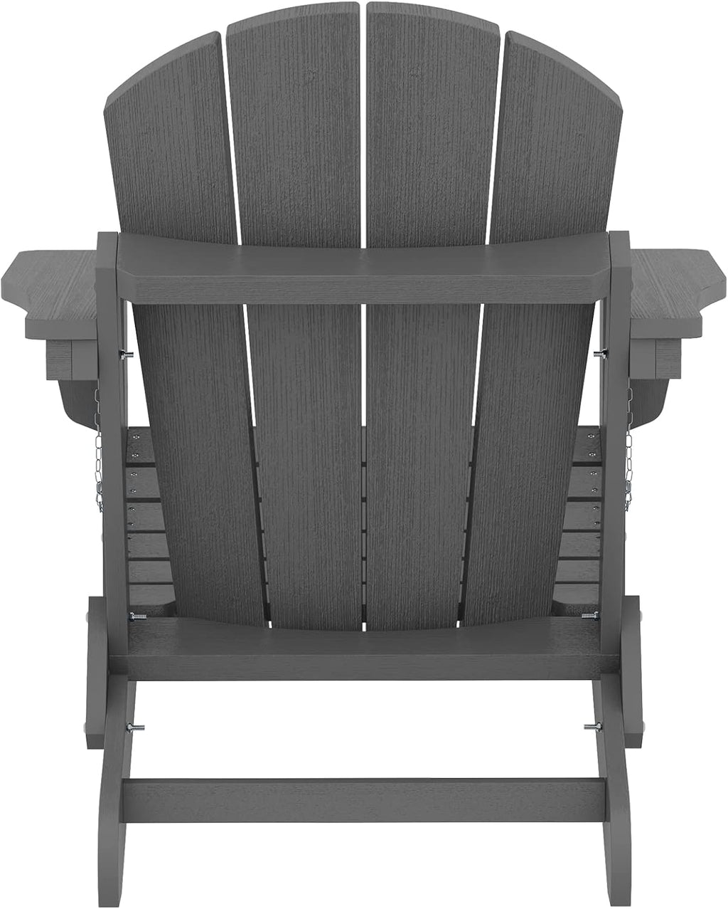 SERWALL Foldable Adirondack Chair Set of 4 for Patio Garden Outdoors Fire Pit-Gray