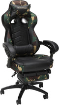 RESPAWN 110 Ergonomic Gaming Chair with Footrest Recliner - Racing Style High Back PC Computer Desk Office Chair - 360 Swivel, Adjustable Lumbar Support, Headrest Pillow, Padded Armrests - 2019 Camo