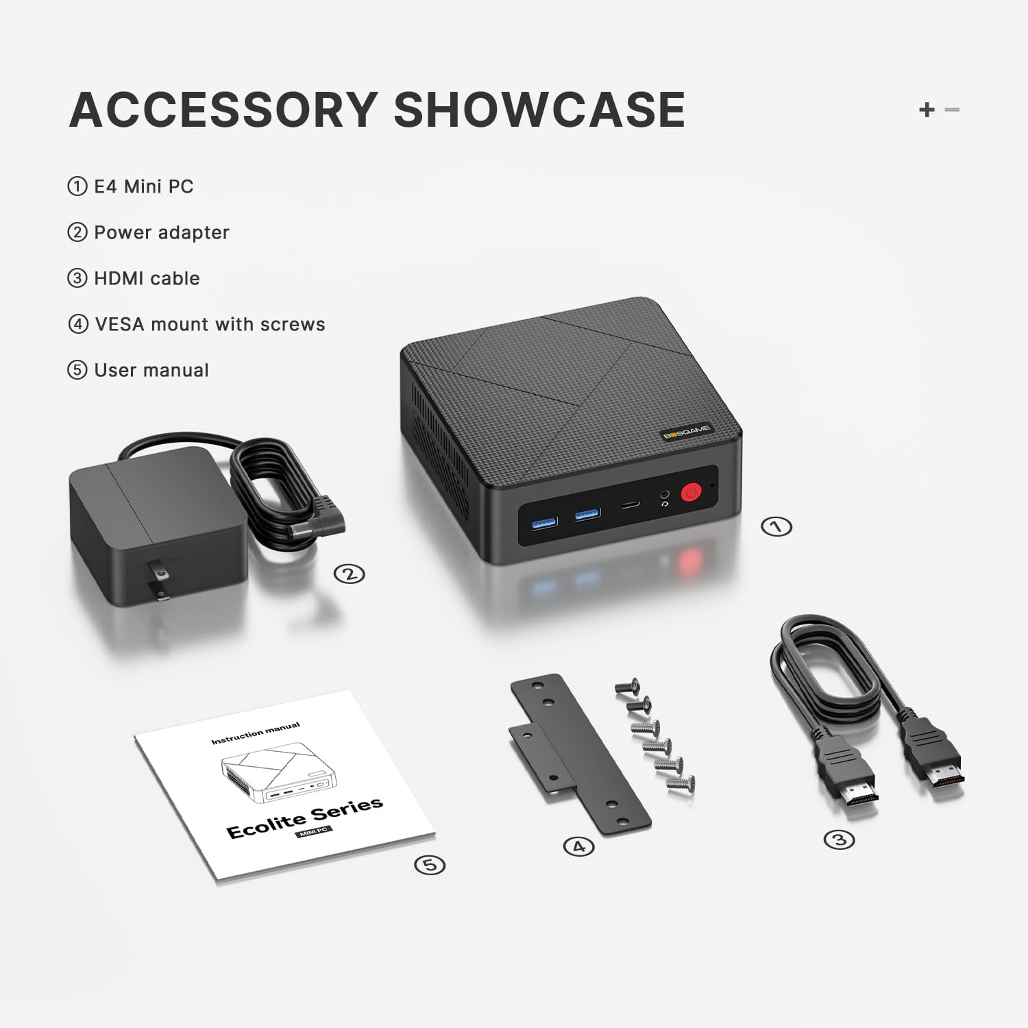 BOSGAME E4 Mini PC, Mini Computers with AMD Ryzen 5 3550H, 16GB DDR4 512GB PCIe SSD, Dual RJ45, 4K Triple Display, USB-C, USB 3.2, Wi-Fi 5/BT 5.0, Micro Desktop Computers for Office, Home & Streaming