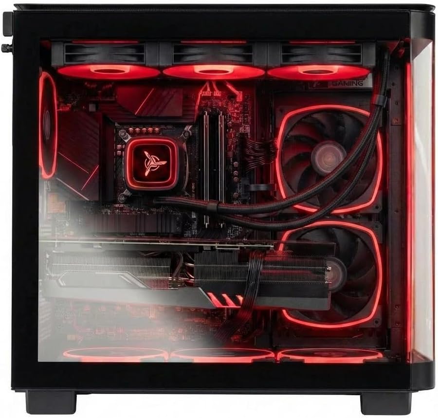 Skytech Gaming King 95 Gaming PC, AMD Ryzen 7 7800X3D 4.2GHz, AMD RX 9070XT 16GB VRAM, 1TB Gen4 NVMe SSD, 24GB DDR5 RAM 6000, 850W Gold ATX 3 PSU, 360 ARGB AIO, WI-FI 5, Windows 11, Desktop