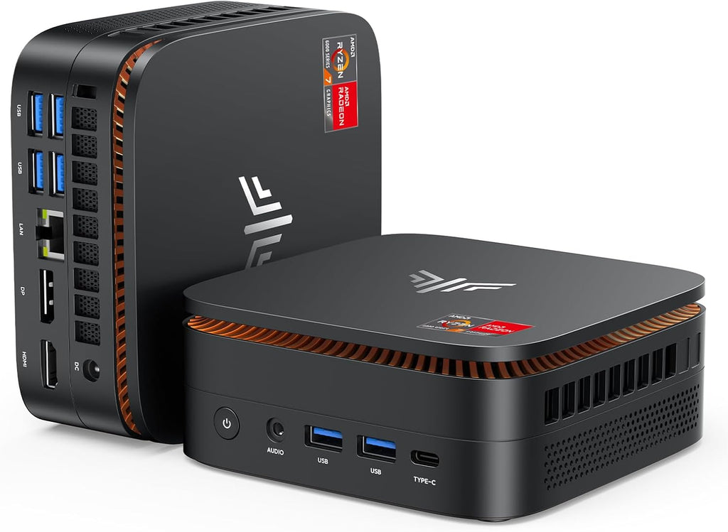 KAMRUI Hyper H1 Mini Gaming PC, AMD Ryzen 7 6800H, 32GB LPDDR5 6400MHz 512GB M.2 NVMe PCIe3.0x4 SSD Mini PC(8C/16T,up to 4.7GHz), 16MB L3 Smart Cache, Triple 4K Display/WiFi6/BT5.2/Mini Desktop pc