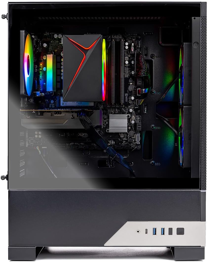 Skytech Gaming Nebula 2 Gaming PC, Intel i5 14400F 2.5GHz, NVIDIA RTX 3050 6GB VRAM, 1TB NVMe SSD, 16GB DDR5 RAM 6000, 650W Gold PSU, WI-FI 5, Windows 11, Desktop