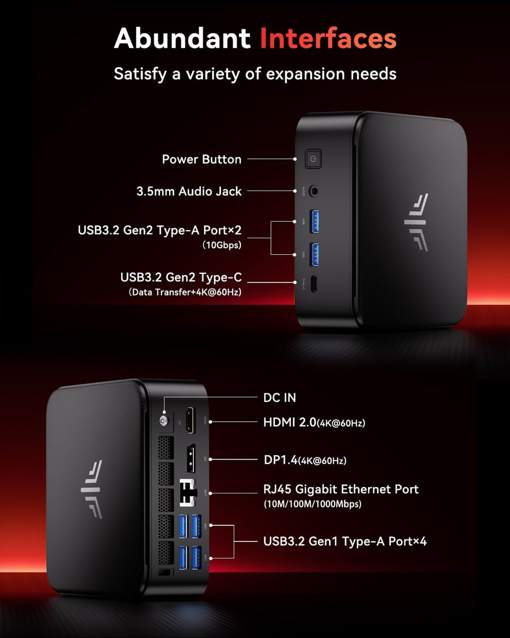 KAMRUI Gaming PC with 7430U, 32GB RAM 512GB M.2 SSD Mini PC, Mini Gaming Computer with 6 USB-A, USB-C, HDMI, DP, Triple 4K, WiFi 6, BT 5.2